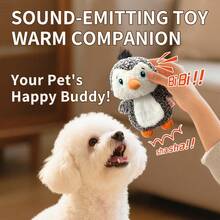 FULED 可爱有趣的小型动物发声毛绒玩具 - 企鹅/青蛙/熊/兔子/熊猫，超柔软毛绒，全身摇铃纸，内置发声装置，减少孤独感，促进互动，适合小型和中型犬 - 彩色 - 查看 6