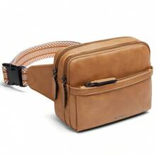 LATMAP Solid Colour Bum Bag For Women  PU Leather, Fashion Chest Bag Crossbody Bag, Outdoor Sports Lightweight Waist Bag Minimalist For Student ,Back To School Season Essentials & Holiday Essentials