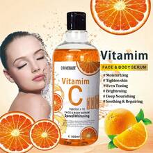 500ml Sérum Facial Clareador com Vitamina C e Alfa-Arbutina Corretor de Manchas Escuras + AHA Esfoliação de Ácido Hialurônico e Niacinamida Cuidados com a Pele para Pele Radiante e de Vidro Inspirada em Essência Leve, Vegana, Não-Comedogênica e Indicada para Todos os Tipos de Pele - 500ml - Visão 7