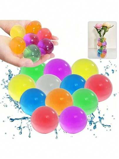 500pcs Jumbo Hydrogel Beads, Water Faux Pearls, Water Jelly Beads For Vase Fillers, Indoor Potted Plant Moisture Retention, Long-Lasting Water Storage, Also Suitable For Christmas, Halloween, Weddings, Graduation, Thanksgiving, Mother's Day, Office & Home Decor Room Decor Flower Vase Glass Vase