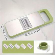 7pcs/1 Set Of Multipurpose Vegetable Chopper, Fruit Slicer, Manual Food Grater, Onion Grater, Shredded Potatoes, 1p Cutter With Container, Space-Saving Kitchen Gadget, Easy Meal Preparation, Dishwasher Safe, Kitchen Accessories,Travel Accessories, ,Kitchen Decor