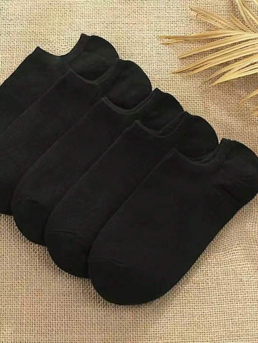 Kit 3 6 12 Pares Meias-Cano Curto Unisex Algodão e poliester 35-40 - Preto - Visão 1