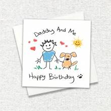 Happy Birthday Dad And Me Cards, Dad Birthday Cards, Dad Birthday Gift Cards, Funny Dad Cards, Fathers Day Cards, Dog Lovers Cards