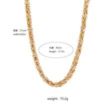 1pc Fashionable Stainless Steel Chain Necklace For Women For Daily Decoration - Yellow Gold - View 11