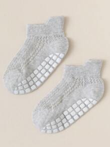 6 Pairs Baby/Toddler Anti-Slip Bottom Socks, Breathable Mesh Top Sports Socks, Seamless Toe Design For Walking