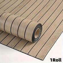 1 Roll, 4mm Thick Self-Adhesive 3D Textured Wallpaper, Wood Grain Design - SXP Self-Adhesive Type, Suitable For DIY Home Decor, Perfect For Ceiling, Partition And Curved Surfaces, Can Be Used On Walls, Floors And Ceilings, Suitable For Living Room And Other Spaces. - Light Brown - View 6