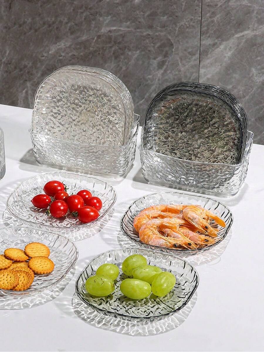 8件套盘子，垃圾盘，吐骨盘，水果盘，甜点盘，蛋糕盘，小吃盘，早餐盘，厨房用品，厨房用品，餐具配件，学校用品 - 彩色 - 查看 1