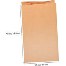 1 Set/100 Pcs Mini Kraft Paper Bags Durable Brown Paper Bags Small Cookie Party Gift Bags, Pastry Bread Paper Bags, Disposable Lunch Box Takeaway Packaging Kraft Paper, Nut Food Packaging Bags