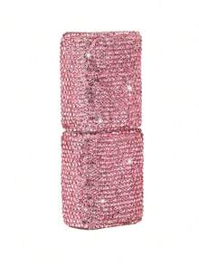 1 peça Estojo de cigarros personalizado com strass, capa protetora de luxo para cigarros, caixa de cigarros portátil à prova de humidade Y2K, essencial para viagens e férias, acessórios para fumar - Multicolorido - Ver 5