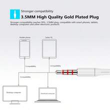 3.5mm有线耳机，高保真低音有线入耳式耳机，带麦克风的游戏耳塞，支持免提通话，兼容智能手机和电脑 - 3.5mm - 查看 10