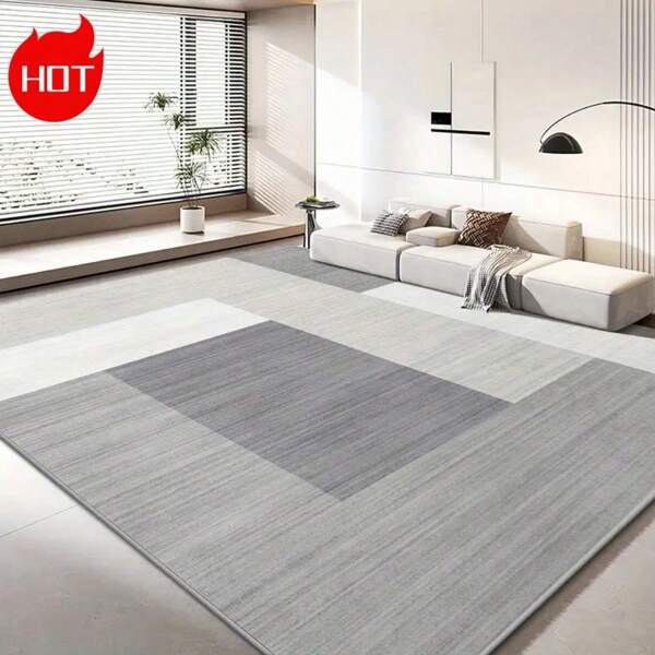 Large Area Rug, 1000g/M², Gray Personalized Geometric Pattern, Luxury Area Rug, Premium Machine-Washable, Upgraded Version Features Thickened And Densified Material, Fade-Resistant, Modern, Elegant And Creative Backyard Bathroom Dorm Game Room Carpet Retro-Style Home Decor Carpet - Multiple Sizes Available. Bathroom Decor Summer Bathroom Accessories Back To School