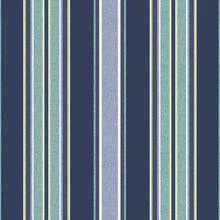 Outdoor Dining Chair Cushion, 21x21, Water Repellent, Fade Resistant 21x21, Ruby Red Leala - Sapphire Aurora Blue Stripe - View 4