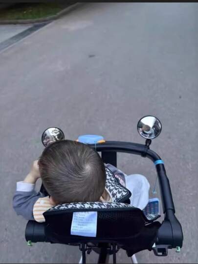 2件套婴儿推车后视镜便携式免安装凸面镜通用防走失助行器