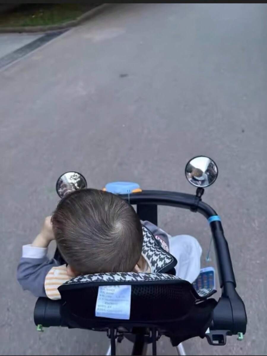 2件套婴儿推车后视镜便携式免安装凸面镜通用防走失助行器