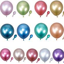 Metallic Latex Balloon Balloon 50 Units - Size 12 Different Colors - Red Violet - View 4