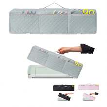 1pc Die Cutting Machine Cover, Printer Cover, Home Office Organizer, Quilted Texture Design, With 3 Front Pockets, Easy Access, Ideal For Home & Office Use. - Multicolor - View 3