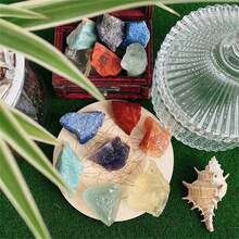 100g/500g/Bag Vibrant Bohemian Mixed Color Natural Tumbled Stones & Crystals - Assorted Polished Gemstones For Home Decor