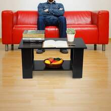 Multi Function Coffee Table Living Room Furniture Modern Design Livingroom Decor (Black) - Black - View 10