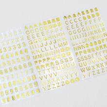 18pcs Mixed Gold & Silver Foil Letter & Number Stickers, Creative Decorative Stickers For DIY Planner/Notebook/Phone Case/Card Making - Multicolor - View 5
