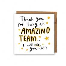 Thank You Card, Farewell Card, Birthday Card, Colleague Card, New Job Card, Funny Departure Card, Wish Colleague Good Luck Card, Colleague Friend Leaving And Starting Over