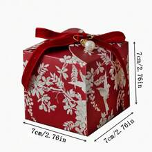 Elegant Floral Gift Box, Exquisite Souvenir Packaging Box For Wedding Celebration, Party Gift Boxes Summer Birthday Gifts Beach Back To School School Supplies Room Decor