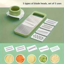 7pcs/1 Set Of Multipurpose Vegetable Chopper, Fruit Slicer, Manual Food Grater, Onion Grater, Shredded Potatoes, 1p Cutter With Container, Space-Saving Kitchen Gadget, Easy Meal Preparation, Dishwasher Safe, Kitchen Accessories,Travel Accessories, ,Kitchen Decor
