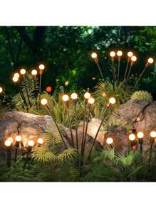 Luces solares de luciérnagas para exteriores, iluminación solar LED para decoración de jardín, paisaje, césped y decorativa