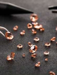 4000 件不同尺寸的奢华玫瑰金色水钻派对婚礼装饰可重复使用闪亮亚克力水钻桌面五彩纸屑散落宝石、花瓶填充物中心装饰派对装饰、圣诞节 - 彩色 - 查看 3