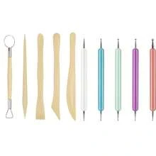 Bộ dụng cụ nặn đất sét 10 món/túi - Dễ sử dụng, bộ dụng cụ chạm khắc gốm sứ với tay cầm thoải mái dành cho đất sét Sculpey và đất sét tạo hình, lý tưởng cho người lớn. - Nhiều màu - Xem 15