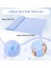 1pc-Faux Pearl Decor Table Runner, Wedding White Pearl Tulle Tablecloth, Wedding Arch Decoration Reception Bridal Shower, Party Decoration, Chair Streamer, Event Background Wall Decor,Christmas, Wedding Decoration Nylon Mesh Fabric New Pearl Hollow Mesh Fabric Valentine's Day