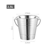 1 pieza Cubo de hielo portátil de acero inoxidable dorado - Accesorio de almacenamiento de bebidas para barbacoa y fiestas al aire libre, Verano, Conjuntos de verano