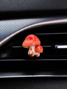 Car Interior Accessories With Cute Mushroom Decorations On The Air Vents Add Vitality To The Car Interior