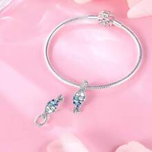 Silver Plated Charm Turtle Crab Small Fish Gear Ocean Series Charm Bead Is Suitable For Diy Female Bracelet Pendants
