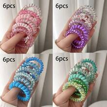 4/6/8个装简约可爱女士发圈，韩版少女风高品质波浪点电话线发圈，清新夏季系带无痕橡皮筋，适合女性，秋季、旅行、美发工具、女士配饰、发饰、秋季、女士、美发工具、发饰、发饰、美容配饰、礼物、旅行、女士礼物、发饰、女士、圣诞礼物、成人圣诞礼物、成人、发饰、女士配饰、圣诞礼物、成人发饰、圣诞礼物、成人礼发饰、女士礼物创意、美容圣诞礼物、女士礼物