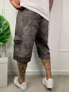 BERMUDA CARGO JEANS - Lavanda - Visão 3