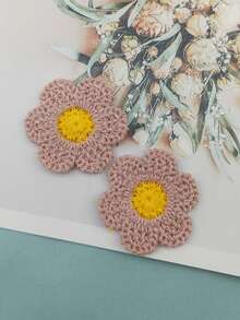 30 piezas/set Decoración de costura de bricolaje poliéster moderno de color mixto con diseño floral