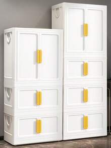 5/4/3/2/1 Easy-Install Thickened Baby Wardrobe, Nursery Storage Cabinet, Household Snacks & Clothes Organizer Box, Children Small Closet - Multicolor - View 4