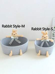 1 Stück/2 Stück gewebte Aufbewahrungskörbe, süße Tischorganisator Körbe für Spielsachen, Kosmetik, Schlafzimmer, Badezimmer, für den Schulanfang