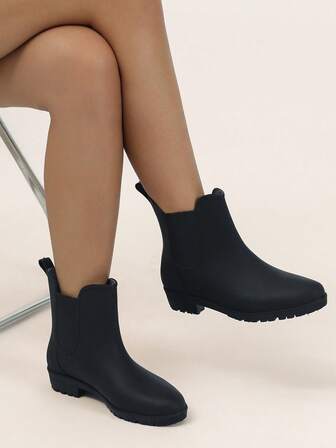 Fashionable Cute Rain Boots For Women, Korean Style Outdoor Waterproof Non-Slip Jelly Shoes, Soft Bottom Comfortable Rain Boots