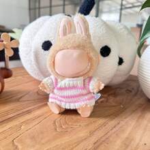 [Numai haine] Costum de păpușă Crybaby din bumbac, set unic pufos pentru păpuși de 6-7 inch, accesoriu pentru păpuși cu pandantiv breloc, haine universale pentru păpuși, decorează-ți păpușile (păpușa nu este inclusă)