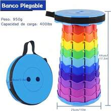Portable Telescopic Retractable Color Folding Bench, PORTABLE FOLDING BENCH, STOOL - Multicolor - View 3