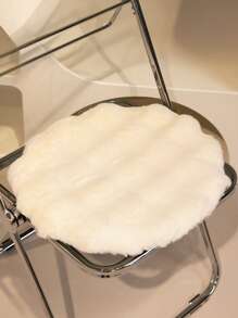 1 pieza Alfombra de terciopelo burbuja de color crema-blanco, estilo minimalista y wabi-sabi, adecuada para sofá, dormitorio, sala de estar, tocador, silla, nuevo lanzamiento de primavera