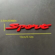 1pc Metal Car Badge "SPORT" Sticker, Applicable For Car Rear Trunk, Side Body Decoration Accessories - Multicolor - View 3