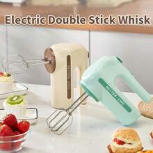 1pc Rechargeable Electric Hand Mixer - Wireless Electric Whisk, 5-Speed Control, 304 Stainless Steel Whisk Attachment, Easy Baking, Whipping Cream And Cake Mixing - Multicolor - View 4