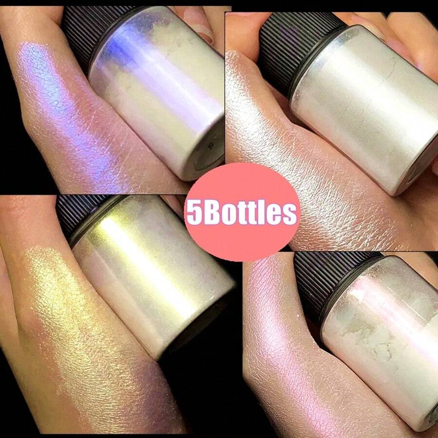 Dofuny 5瓶极光交响美人鱼美甲珠光云母粉颜料，适用于DIY皂粉、汽车漆、环氧树脂染料、眼影颜料 - 彩色 - 查看 1