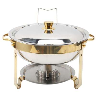 Stainless Steel Buffet Server With Temperature Control, 4.5L Dishwasher-Friendly Chafing Dish Set, Portable Catering Equipment For Home/Hotel Party Use