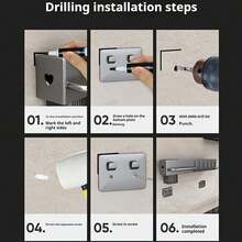 Kitchen Hook Rack Wall Mounted For Kitchen Utensils, Kitchen Storage Shelf Wall For Spices With Towel Holder And Hooks,Hanging Spice Rack Offers Space For Knives(Grey) - Xám - Xem 6