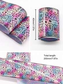 Beautizon Nailartlab 10 Peças Papel Adesivo de Transferência de Estampa de Pele de Cobra para Decoração de Unhas Estilo Punk 5D DIY