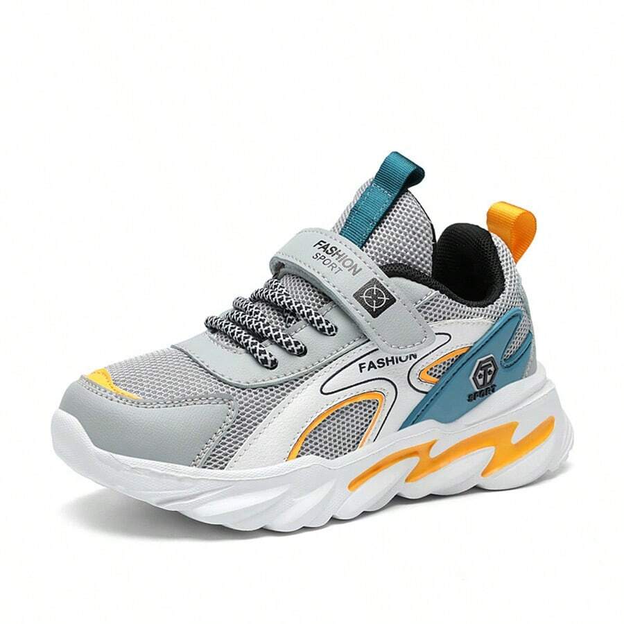 Zapatillas Deportivas Casuales Para Niños De Color Transpira - Naranja grisáceo - Ver 1