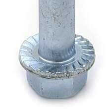 CONFAST LDC383 Tornillo de concreto de zinc plateado de 3/8" x 3" de gran diámetro para anclaje en mampostería, ladrillo o bloque (caja de 25 unidades) - 4" - Ver 2